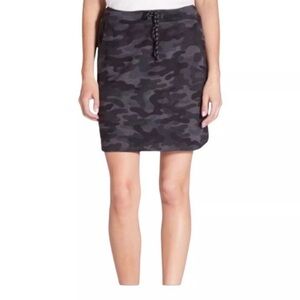 Sundry Womens Army Camo Drawstring Waist Mini Skirt Terry Cloth Interior Size 3
